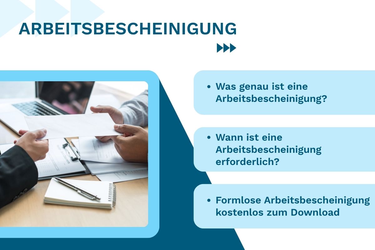 Arbeitsbescheinigung: Definition und Inhalt inkl. Vorlage zum Downloaden